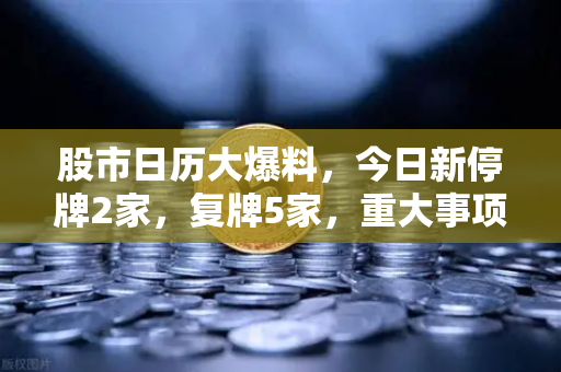 股市日历大爆料，今日新停牌2家，复牌5家，重大事项提醒！你准备好了吗？-第1张图片-欧易交易所