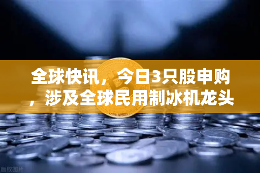 全球快讯，今日3只股申购，涉及全球民用制冰机龙头